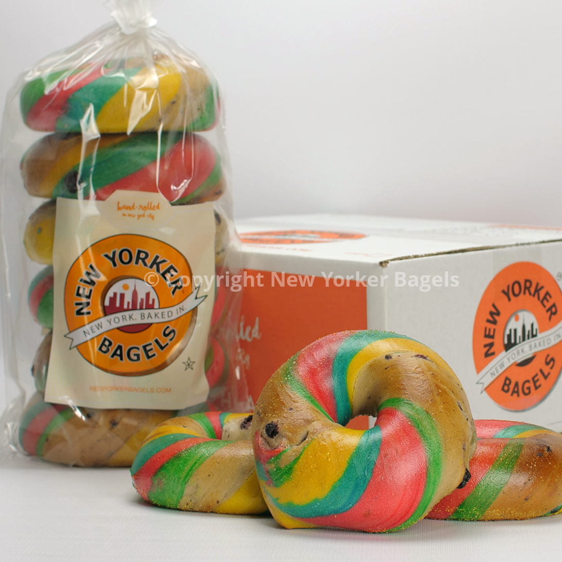 rainbow bagel gift